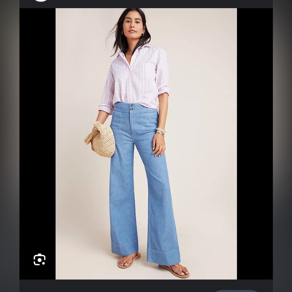 In search of these Anthropologie pilcro denim trousers! In size 24, 25 or 26
